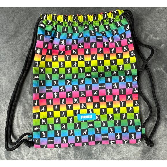 Fortnite Carrysack drawstring backpack - Amplify Dances pattern new without tags - Picture 3 of 4